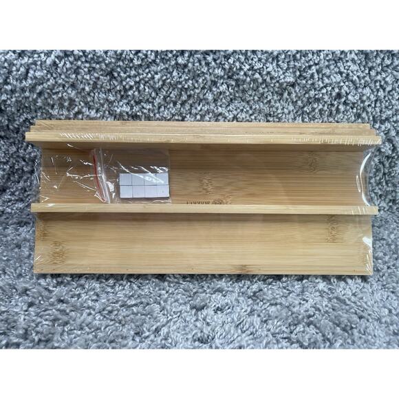 Kitchen Natural Bamboo Organizers Spice Rack Set Kitchen Utensils Home New - Picture 1 of 5